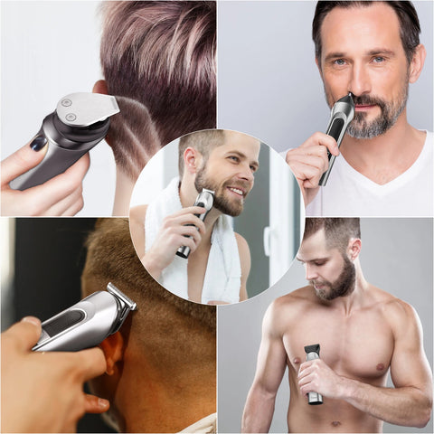 HATTEKER Brand Hair Clipper Waterproof Man's Barber 5 in 1